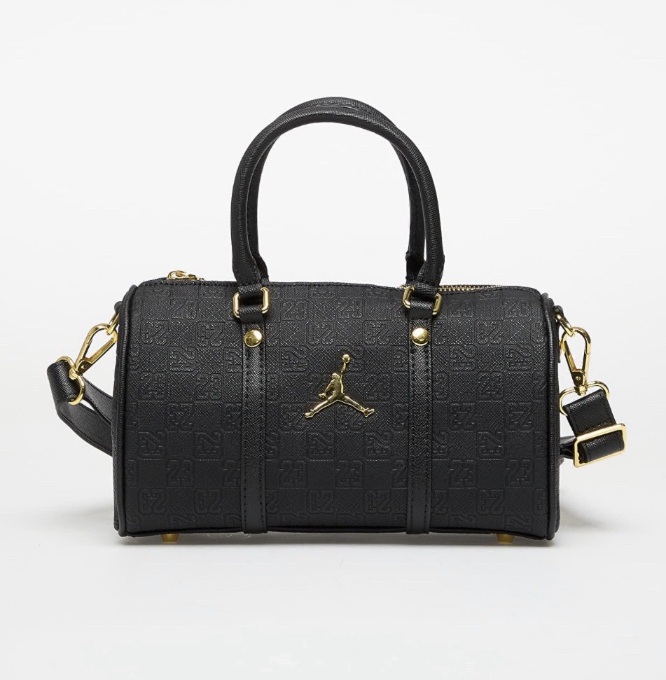 NEW Nike Air Jordan Jumpman Monogram Mini Duffle Bag 3L Black Gold MA9169-K5X
