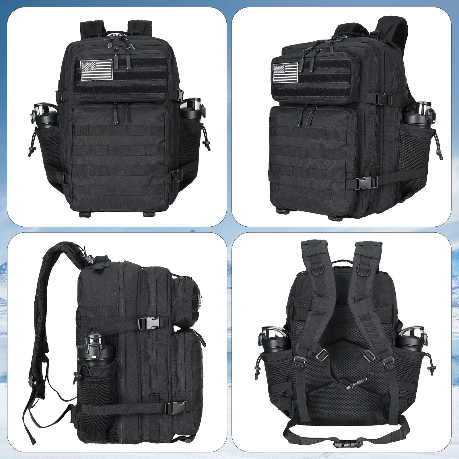 45L Tactical Assault Backpack 3 day assault pack with Molle Waterproof backpa…