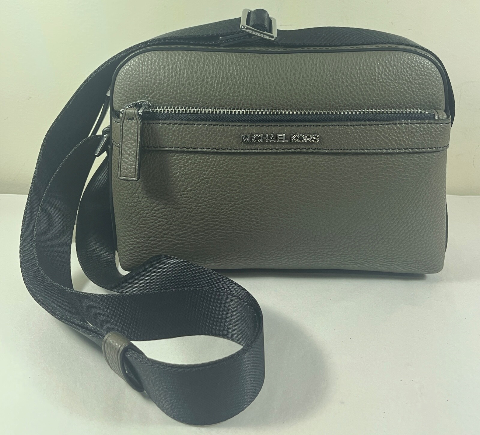 Michael Kors Cooper Pebbled Leather Utility Crossbody Messenger Bag