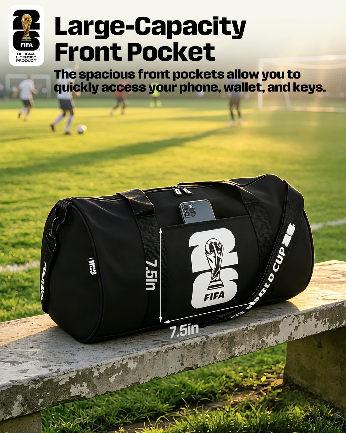 FIFA World Cup 2026 Officially Licensed Gym Bag for Women & Men, Large Duffle…