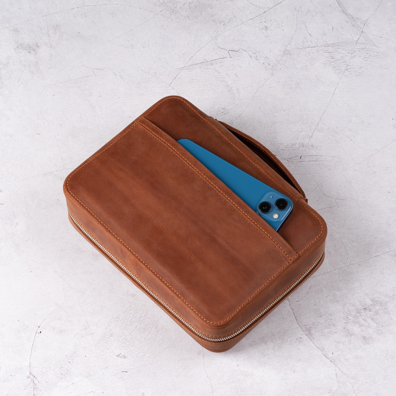 Leather Cigar Case Personalized Cigar Holder Travel Humidor Box Accessories