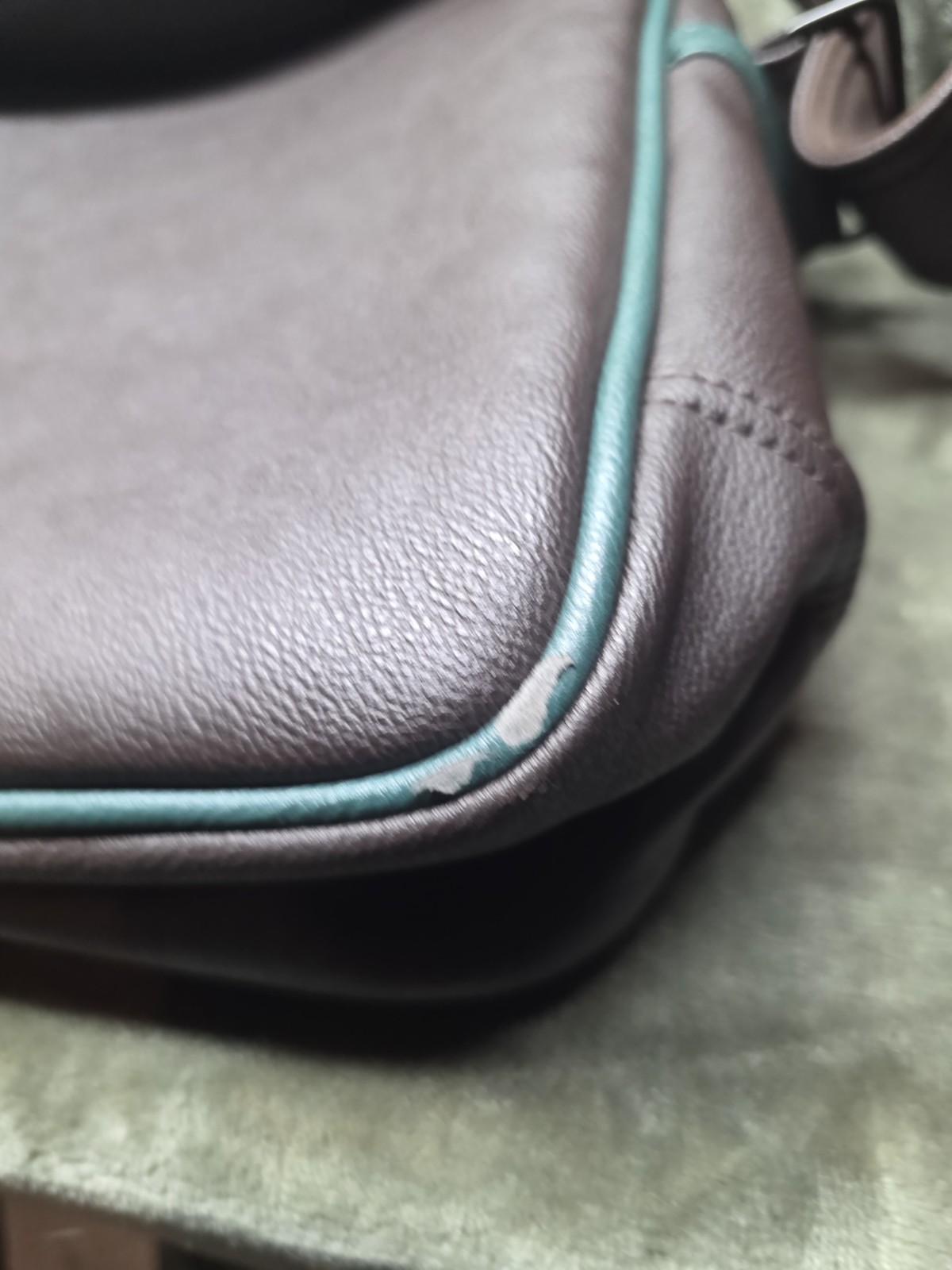Superdry Seanny Messenger Bag – Brown with Teal/White Accents