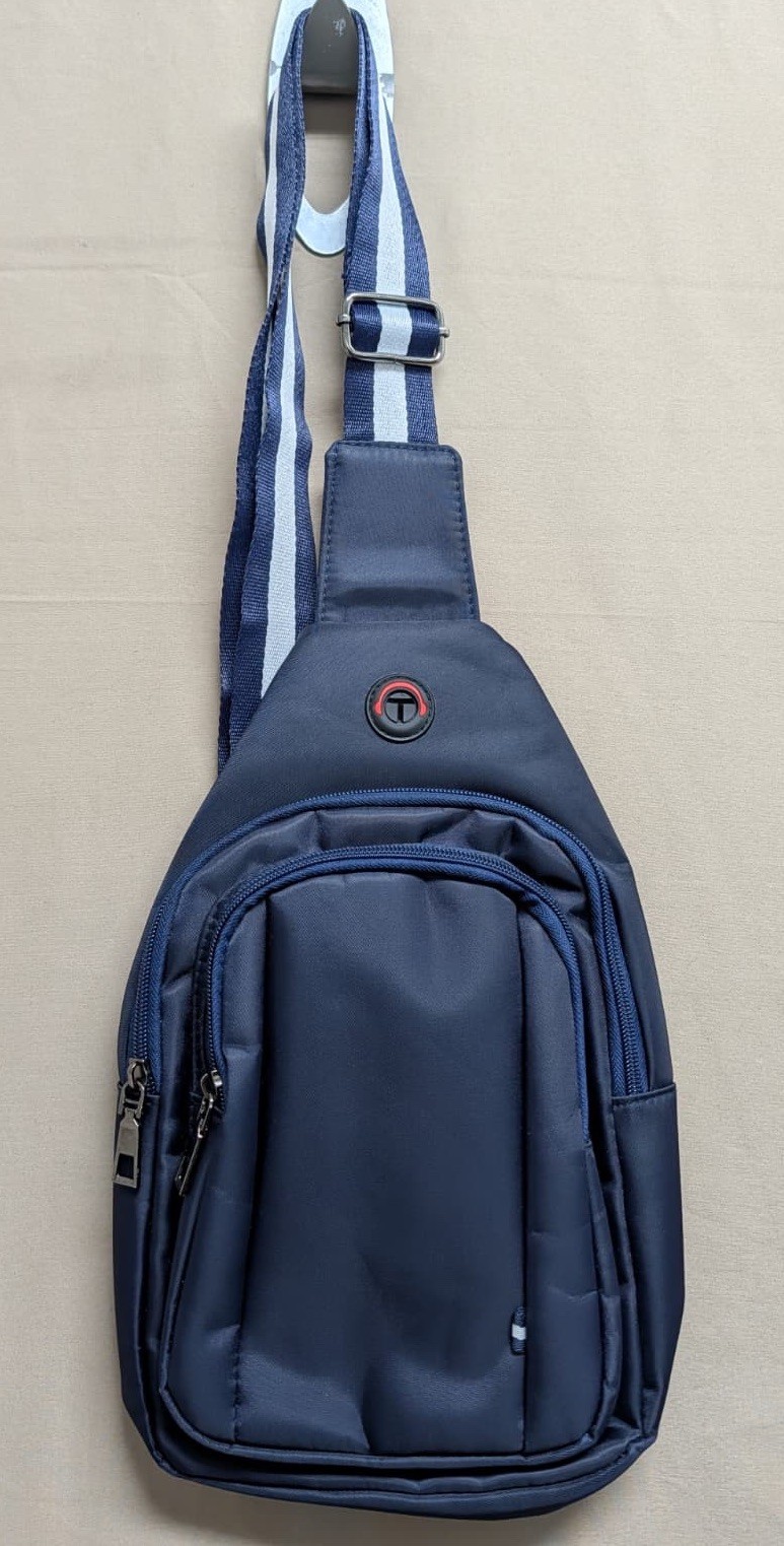 Westend Blue Nylon Crossbody Sling Bag Adjustable Strap Fanny Pack Backpack
