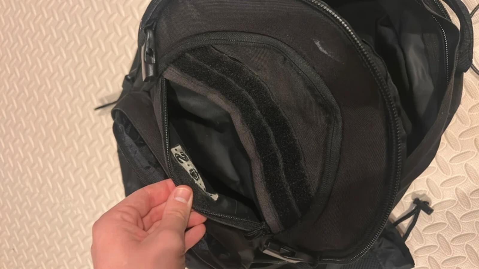 SOG Black Backpack Tactical Bugout Bag 4 Zippered Compartments Pockets Straps
