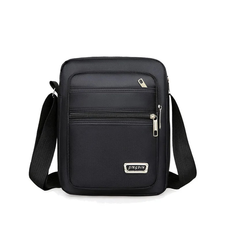 Men’s Nylon Shoulder Bag Business Leisure Large Capacity Portable Handbag Multi