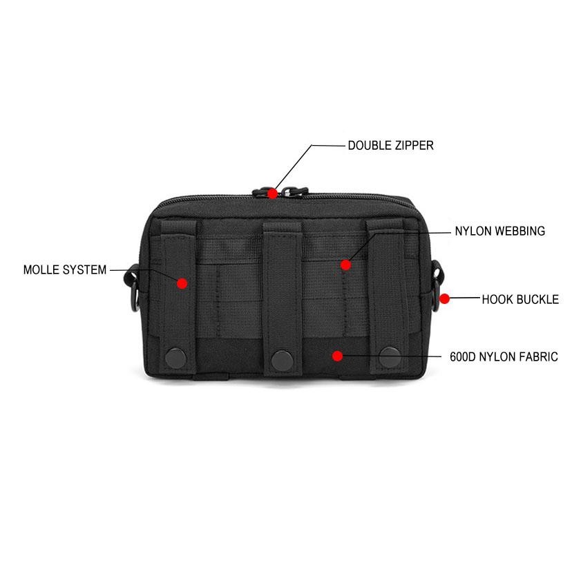 Compact Utility Organizer Pouch Waist Bag for Camping Hiking Outdoor Travel