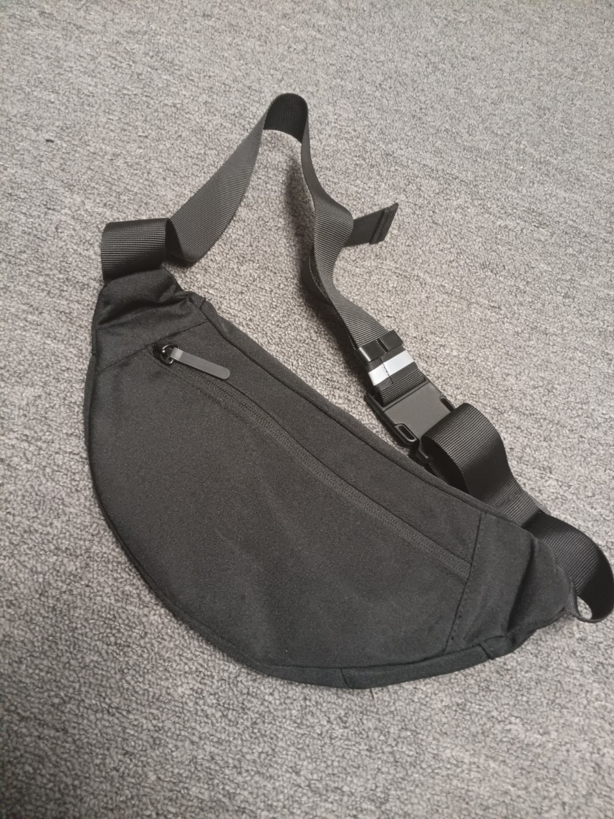 Nrand New Basic Black MAXTOP Fanny Pack Unisex Multiple Compartments