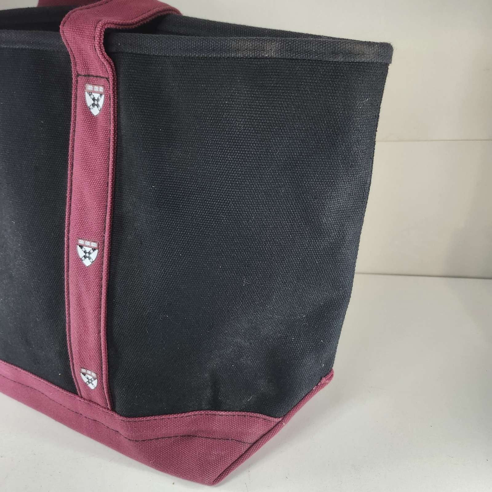 Harvard Business School Black Maroon Executive Education Canvas Fabric Tote Bag