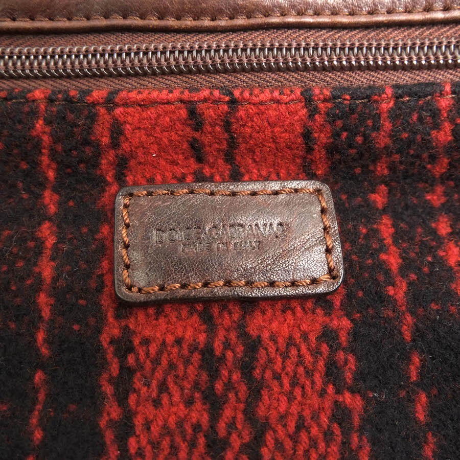 Dolce & Gabbana Tote Bag DOLCE BM0695 A9S76 SHOPPING TESSUTO CHECK1 + CUOIO