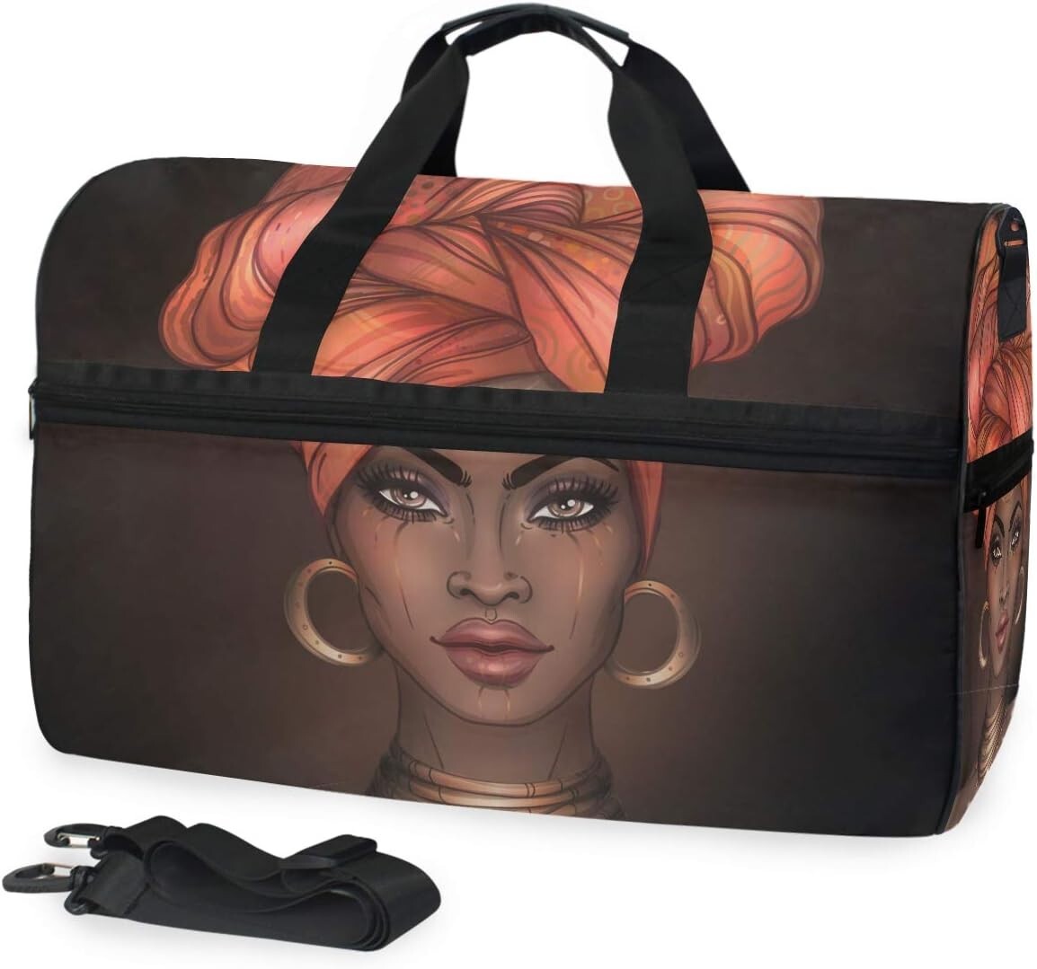 Multicolored African Print Travel Duffel Bag for Men & Women – Lightweight & …