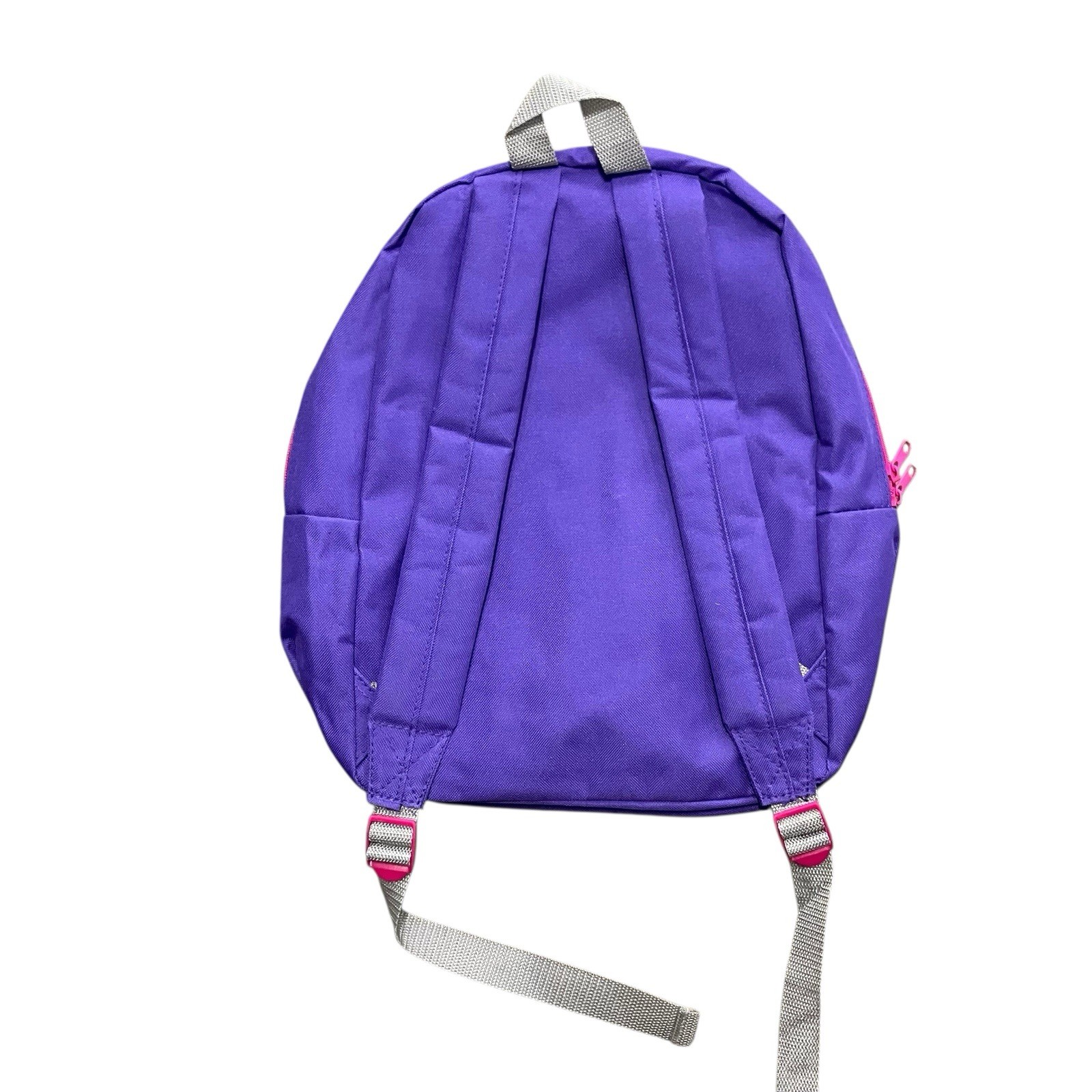 B-WAP Backpack Purple W/Pink Zipper Classic School Mini Bag 90s Retro Colorblock