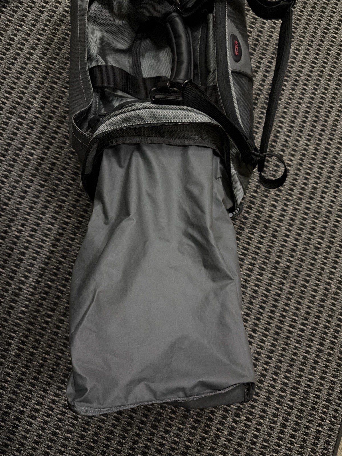 TUMI Boston 2Way Ballistic Nylon Duffle Bag Carry On Gray 525PW Strap Travel