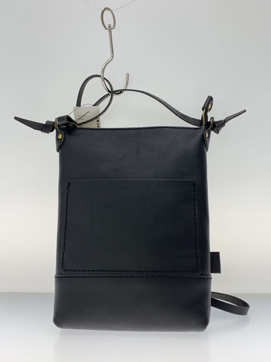 HERZ Leather Shoulder Bag Black Width 21cm Height 25cm Depth 4cm