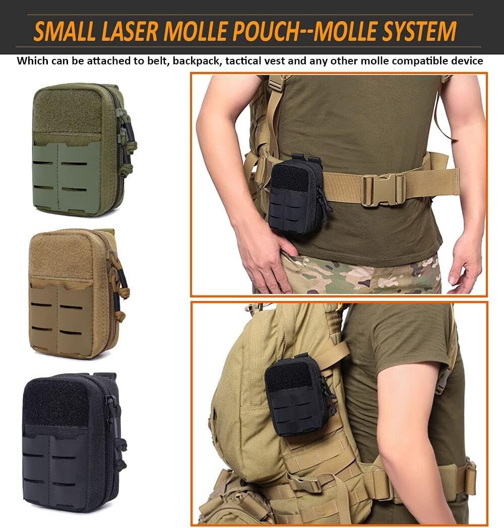 Tactical Small Molle Pouches Multi-Purpose EDC Utility Duty Belt Bag Admin Pouch