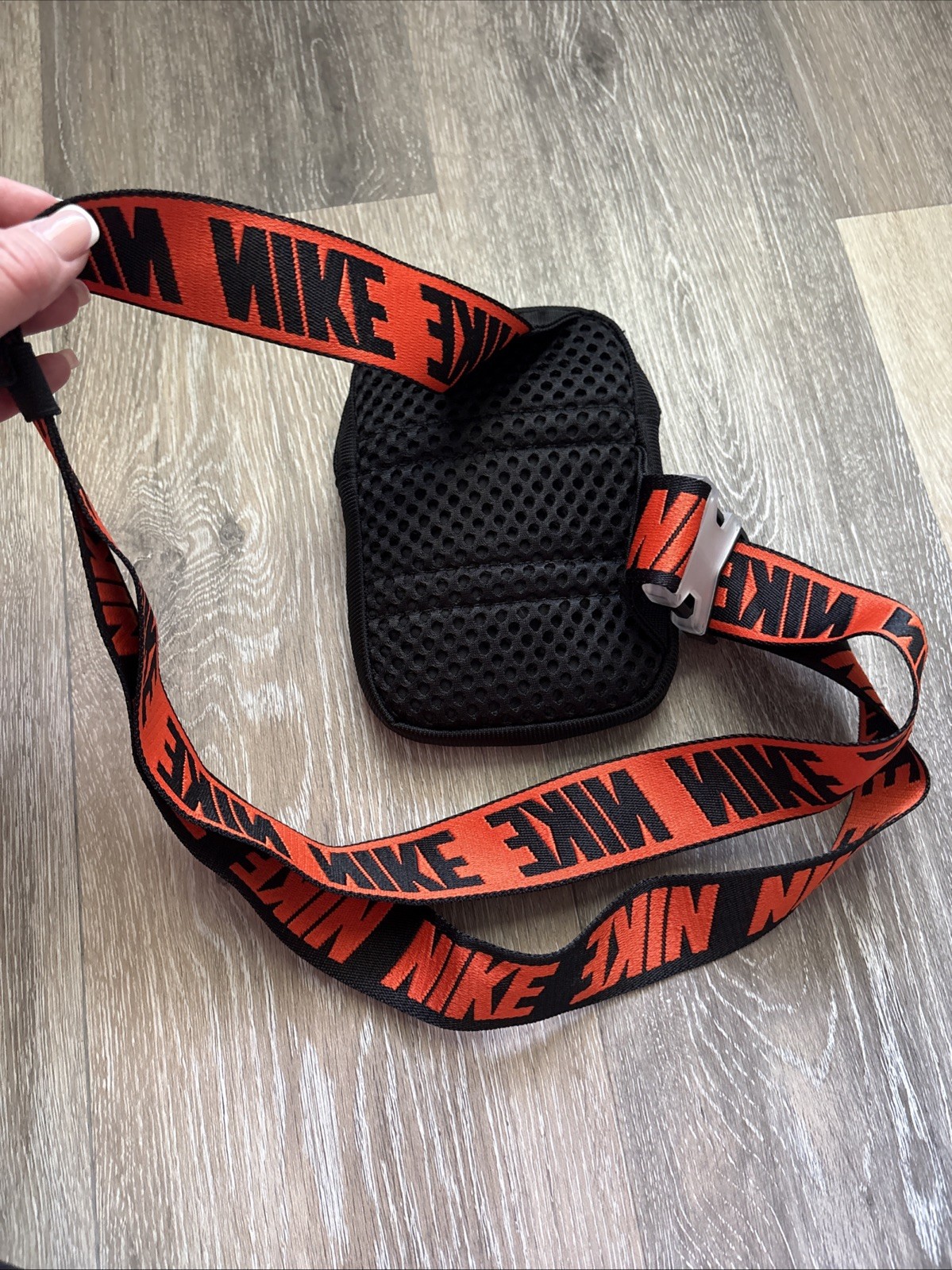 Nike Sportswear Essentials Hip Small Shoulder Chest Front Bag Black And Orange