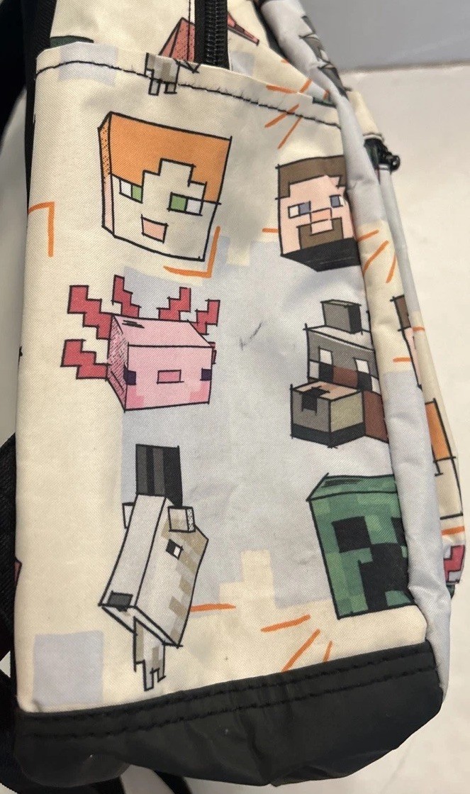 Minecraft All Over Creeper Character Print 17″ Backpack with Laptop Sleeve
