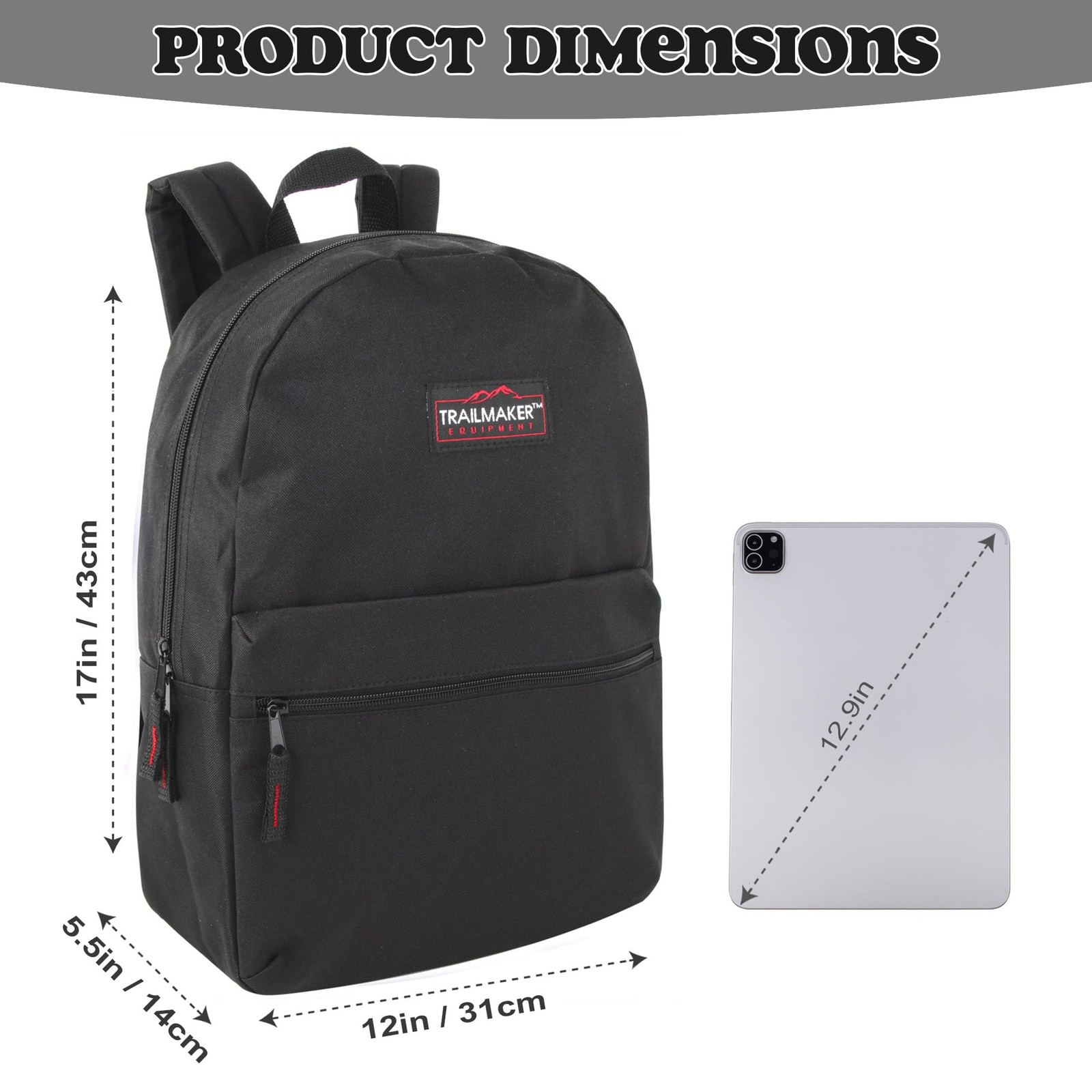 Classic 17 inch Backpacks with Adjustable Padded Straps | School Backpacks fo…