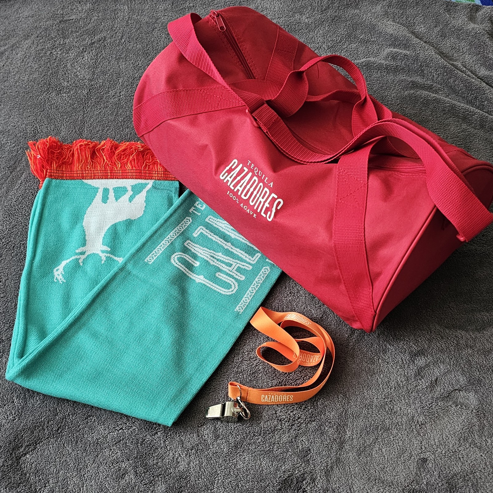 Cazadores Tequila LIMITED promo duffle bag, jersey (Small) and scarf Brand New!