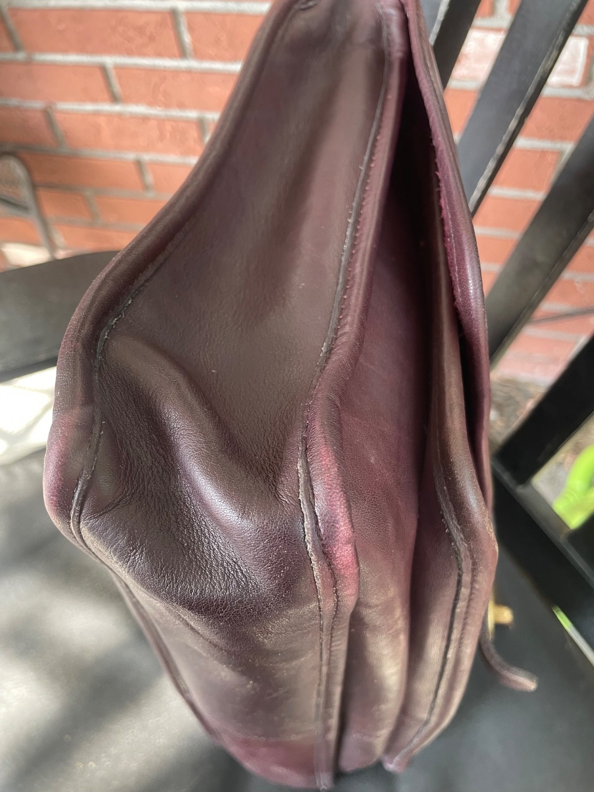 vintage Coach Metropolitan Briefcase bag in rare burgundy color made in NYC USA