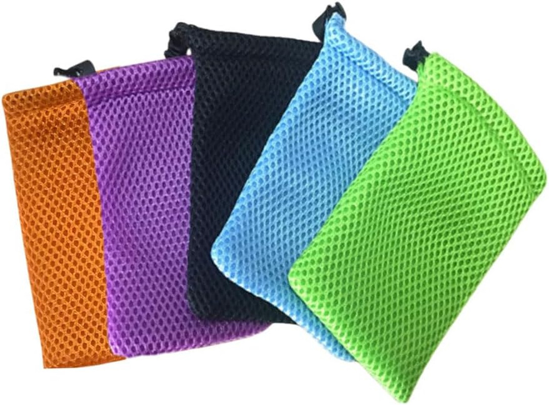 Nylon Mesh Drawstring Bag, 5.9 X 4 Inch Small Storage Pouch String Bags