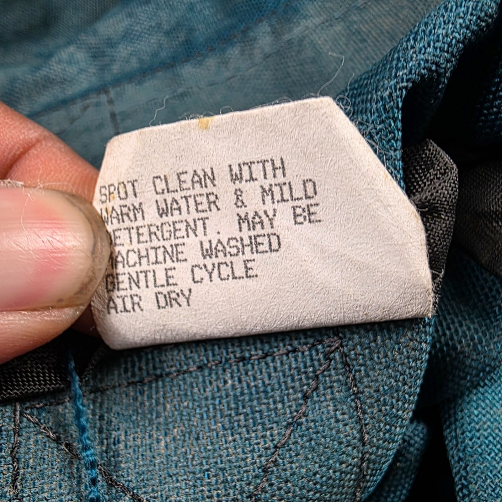 Vintage Eddie Bauer Small Blue Black Nylon Duffel Bag Outdoor Gear Made In USA