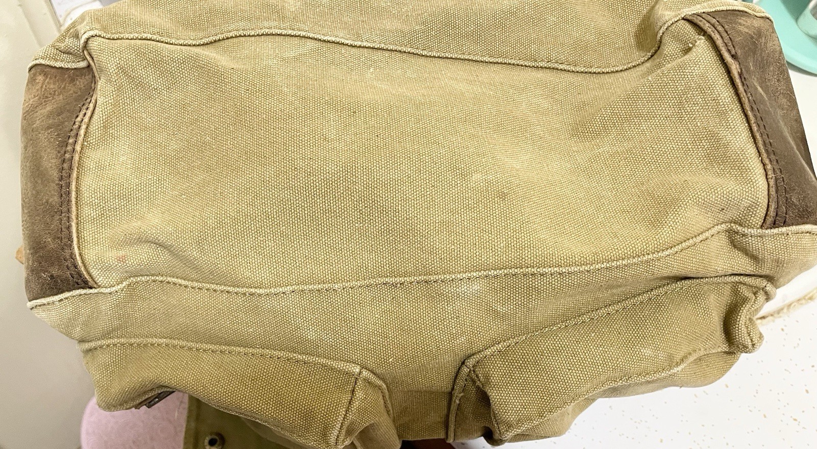 Berchirly 2014 Canvas & Leather Vtg Style Military Messenger Bag Lined Bookbag