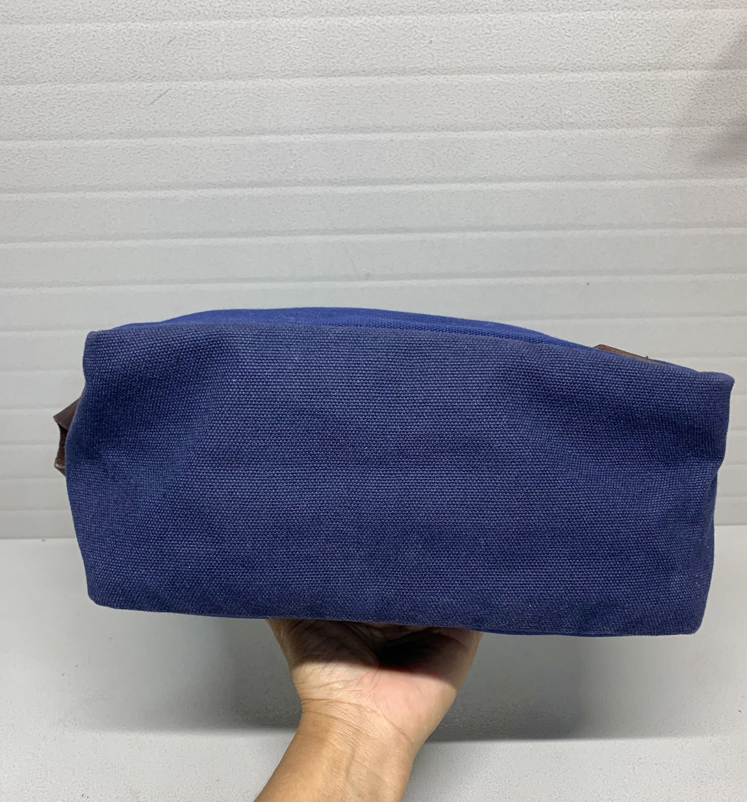 Jack + Mulligan Canvas/LeatherTrm Navy Dopp Bag Toiletry Mens~VERY GOOD CONDITN!