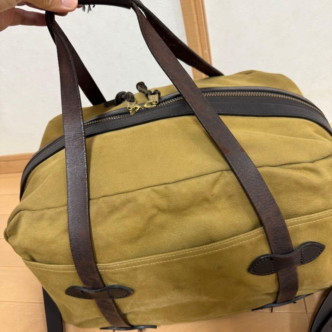 FILSON Canvas Leather Boston Bag 45cm Travel Duffel Used