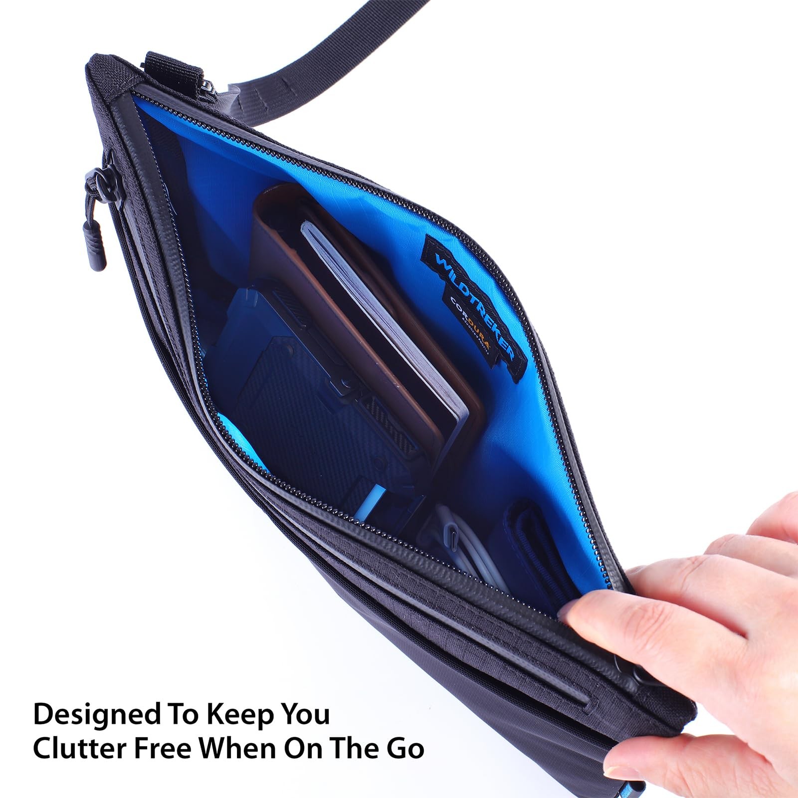 WILDTREKER EDC Crossbody Sling Bag, Cordura Nylon 66 & Wear-resistant Oxford …
