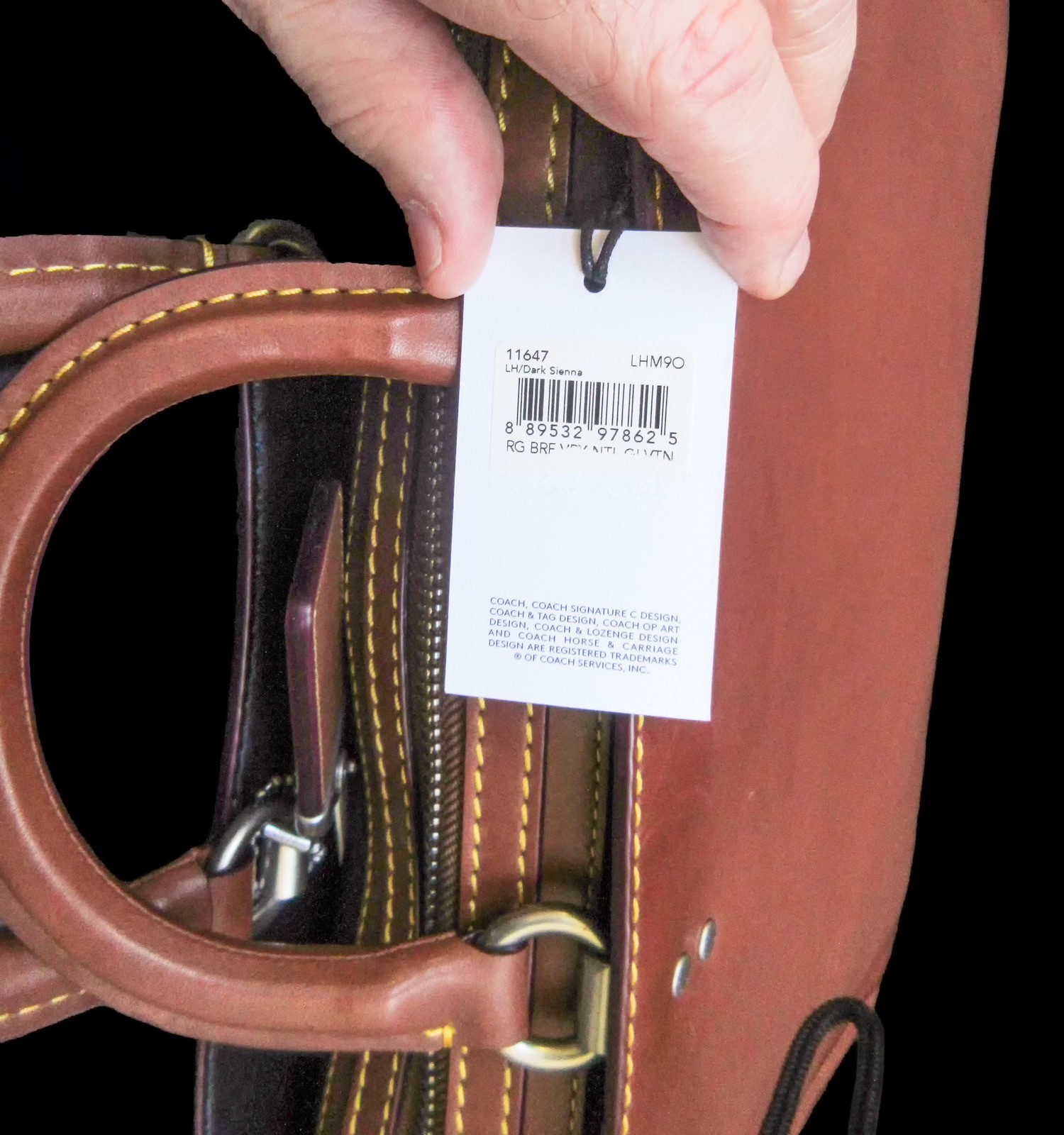 NWT Coach 1941 Rogue Briefcase 11647 Dark Sienna Vintage Glovetanned Leather