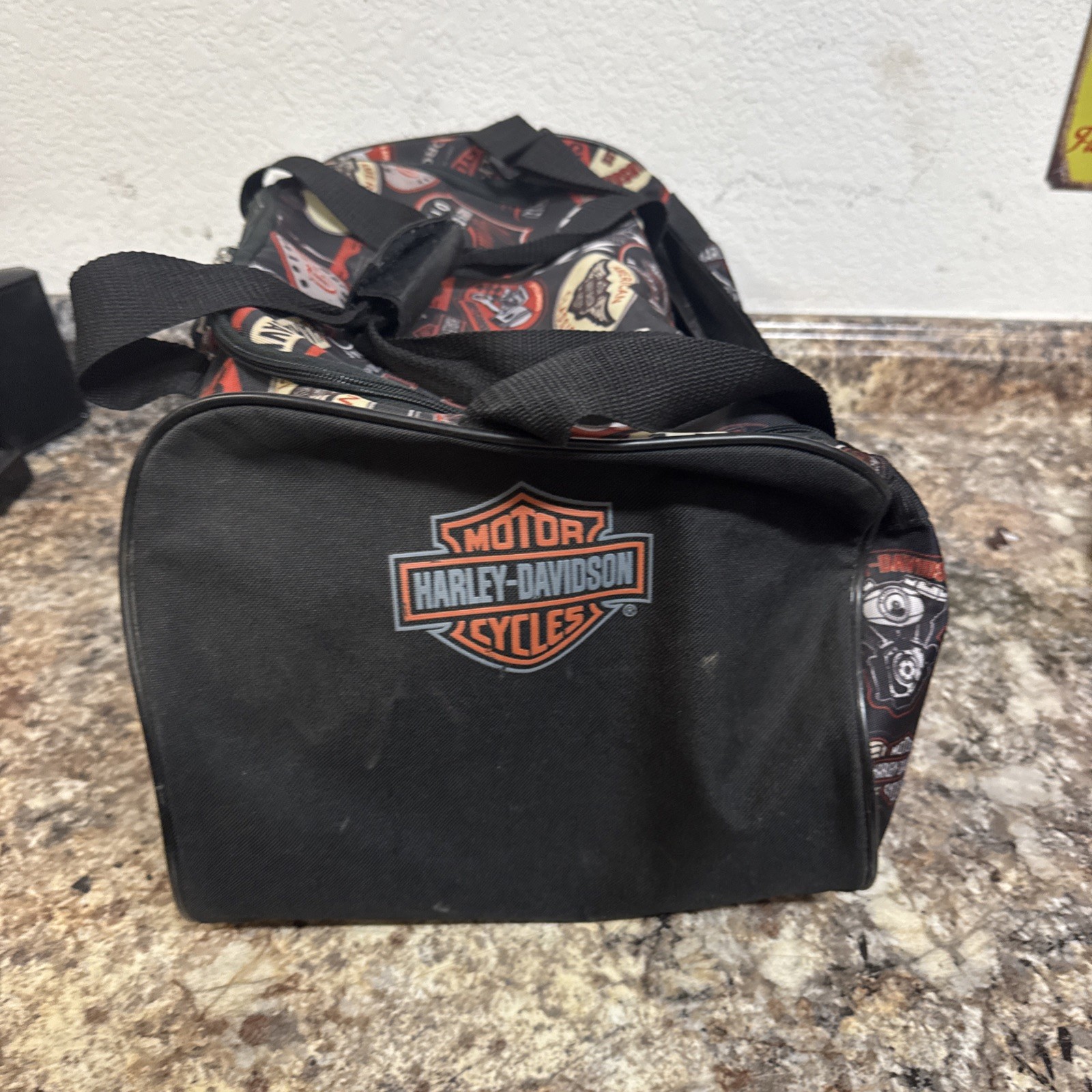 Harley-Davidson Logo All-over Print Sport Lightweight Duffel Gym Bag (20x9x10)