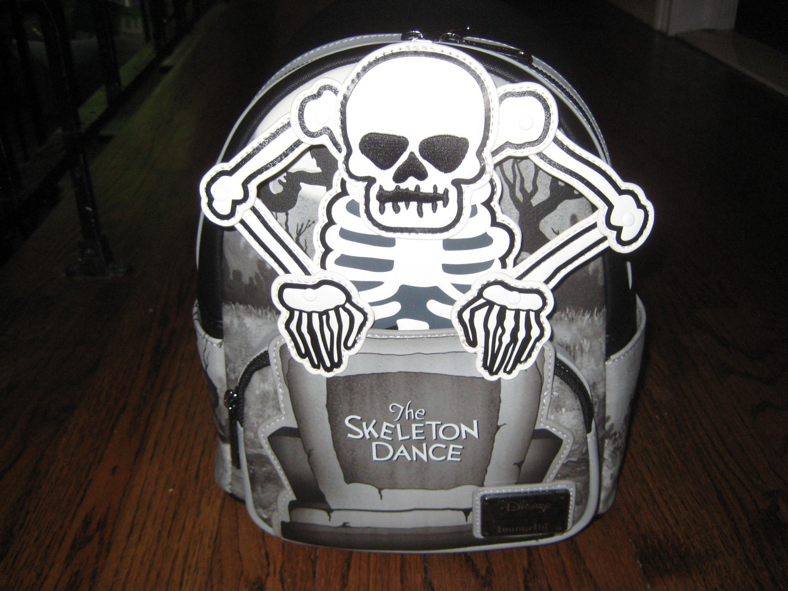 Loungefly Disney The Skeleton Dance 95th Anniversary Glow Mini Backpack-New!