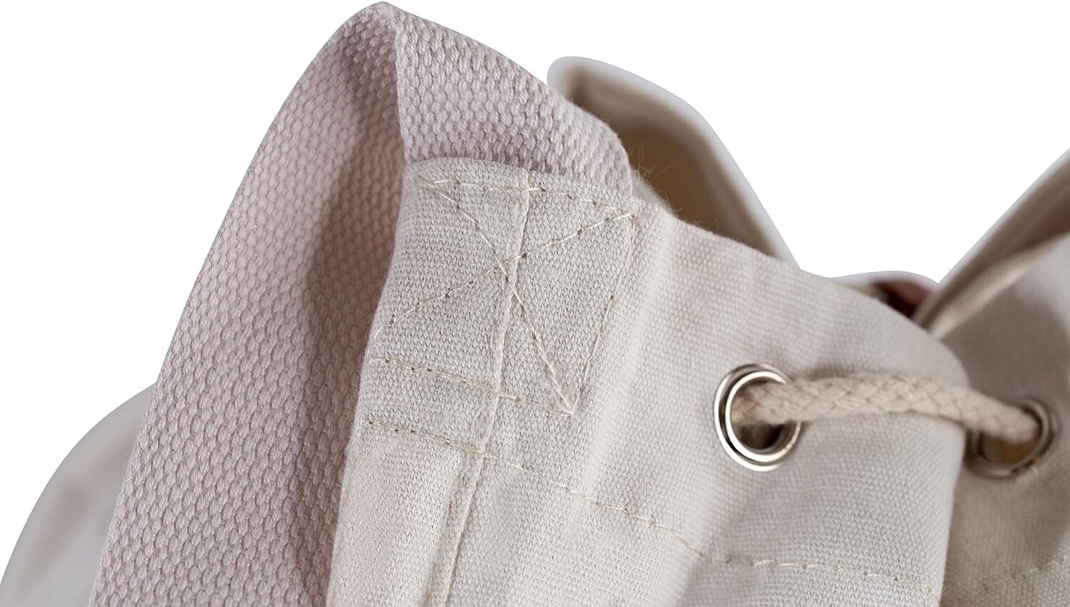 Canvas Duffel Bag – Drawstring Leather Closure Shoulder Strap. NEW