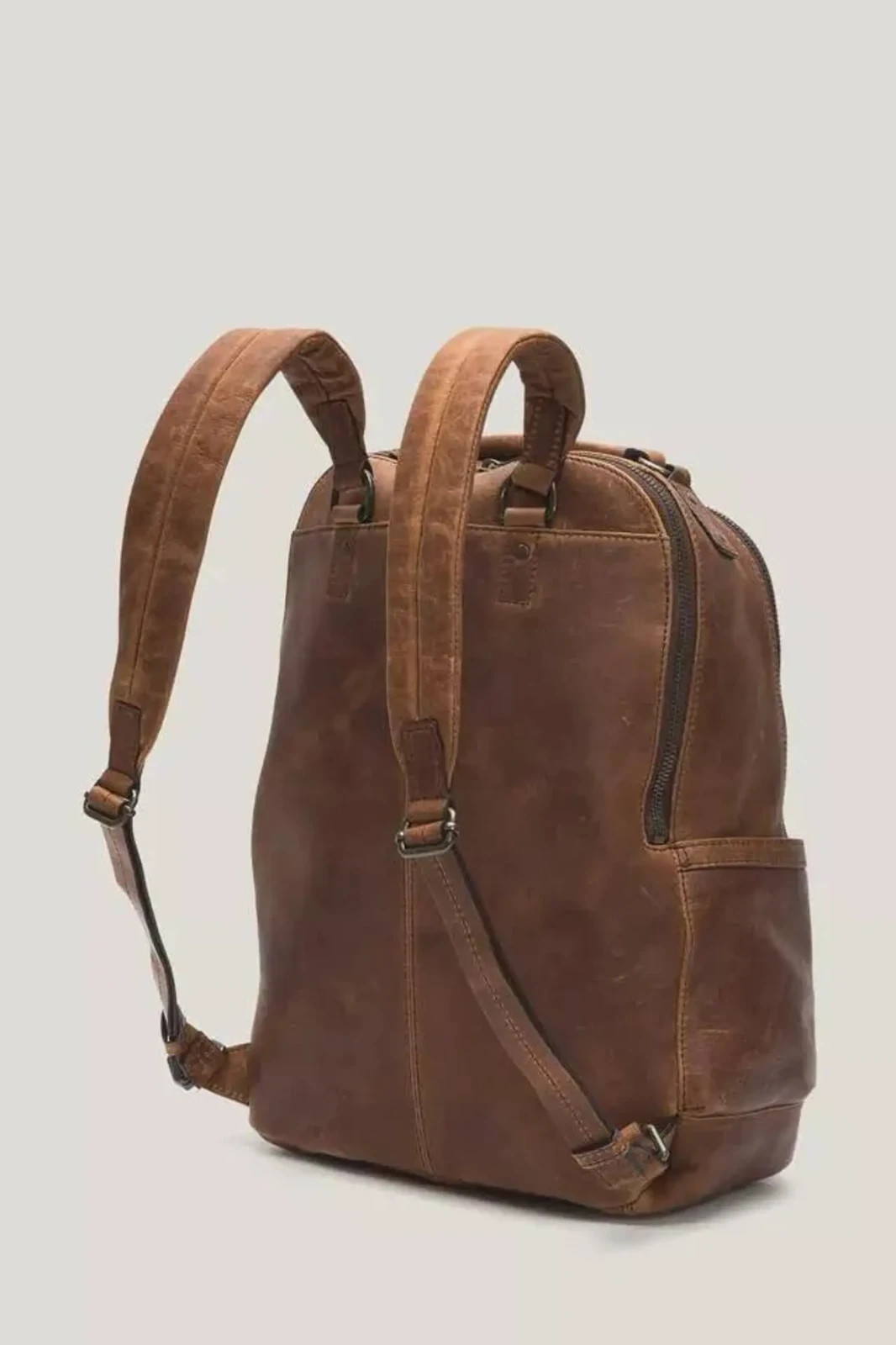 FRYE Leather Backpack -Logan Model Frye Mens Logan Backpack Bag Cognac One Size