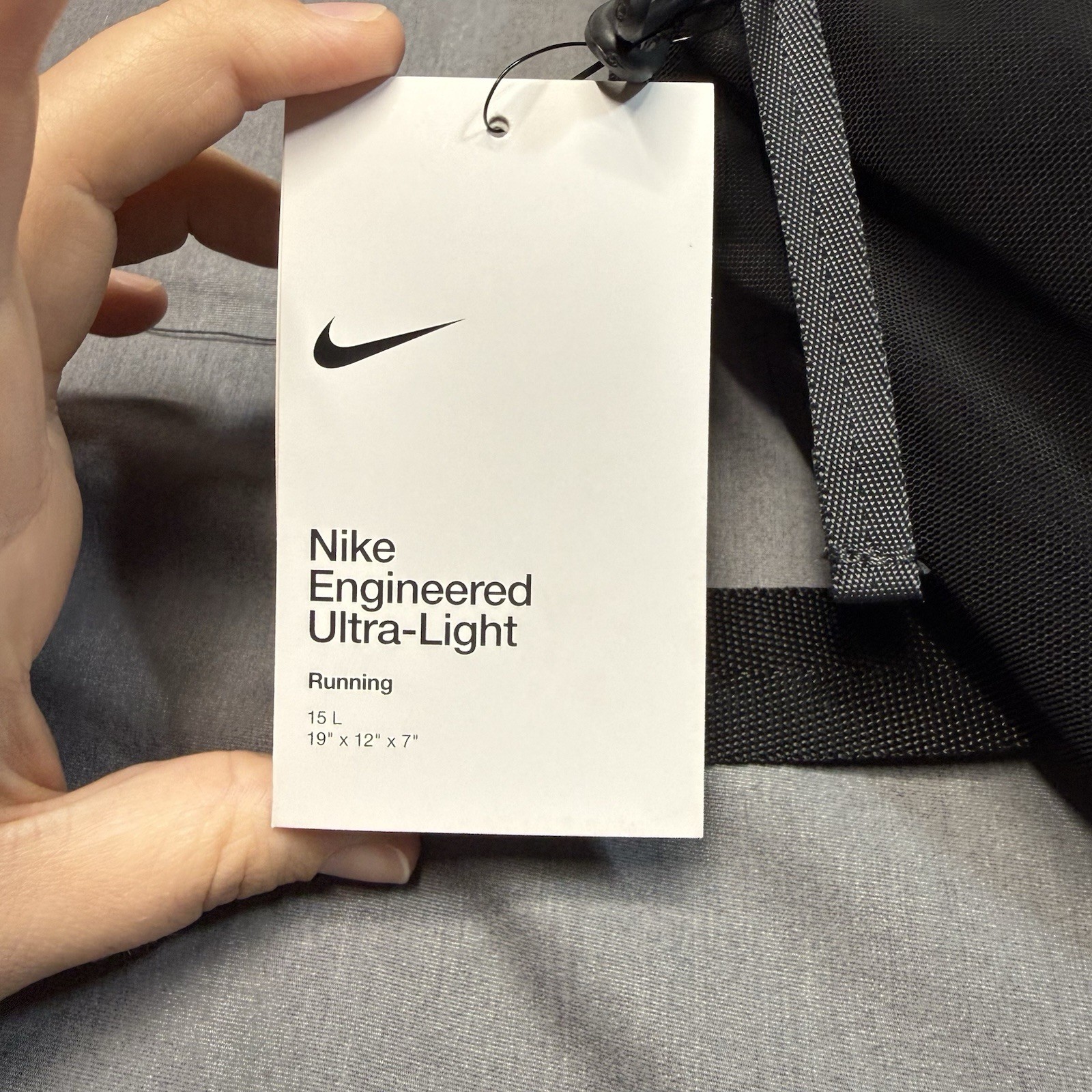 Nike Engineered Ultra-Light Running Backpack Black N3567 15L NWT