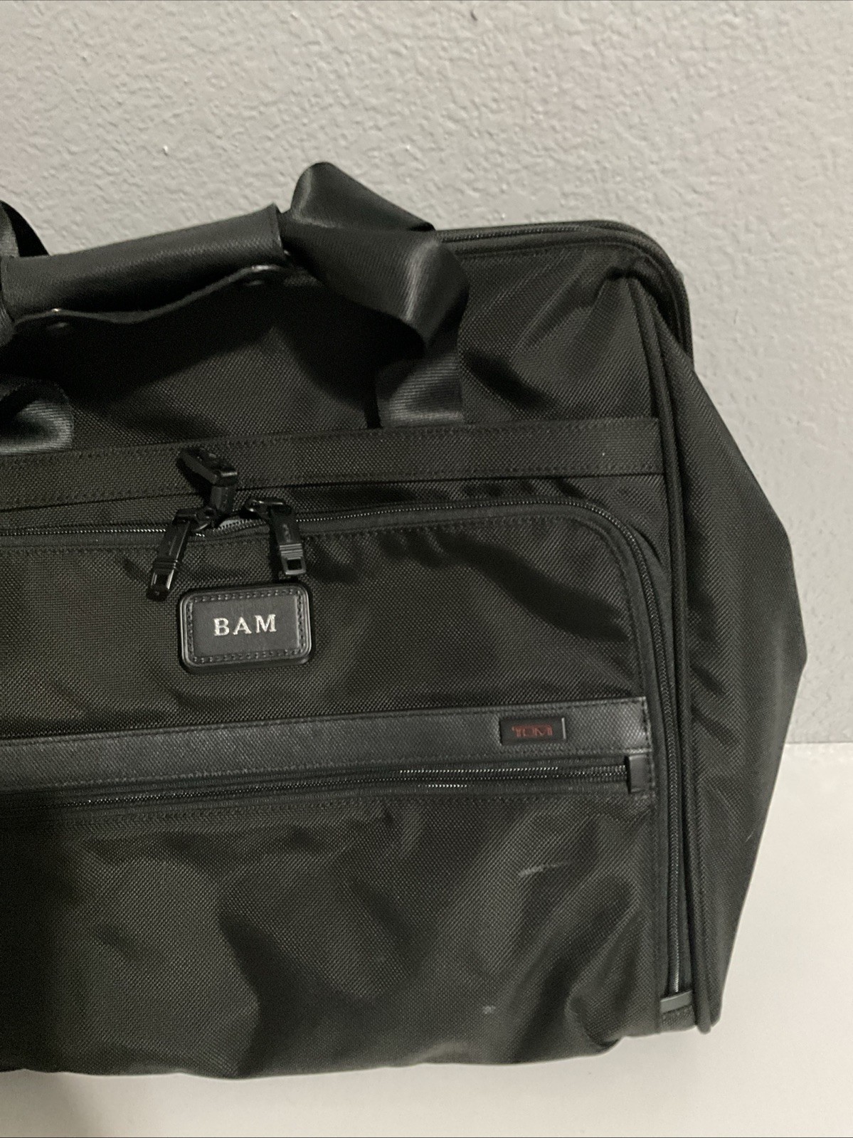 TUMI ‘Alpha 2’ Black Nylon Framed Soft Duffle Bag – 221261D2U