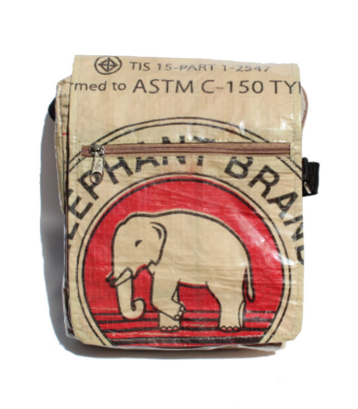Fair Trade Elephant Brand Small Deluxe Messenger Bag handmade in Cambodia