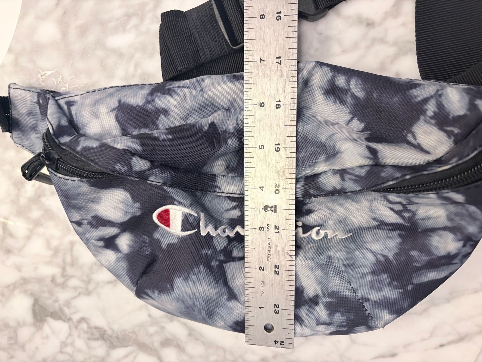 Champion Prime Sling Waist Pack – Black/Grey Tie-Dye