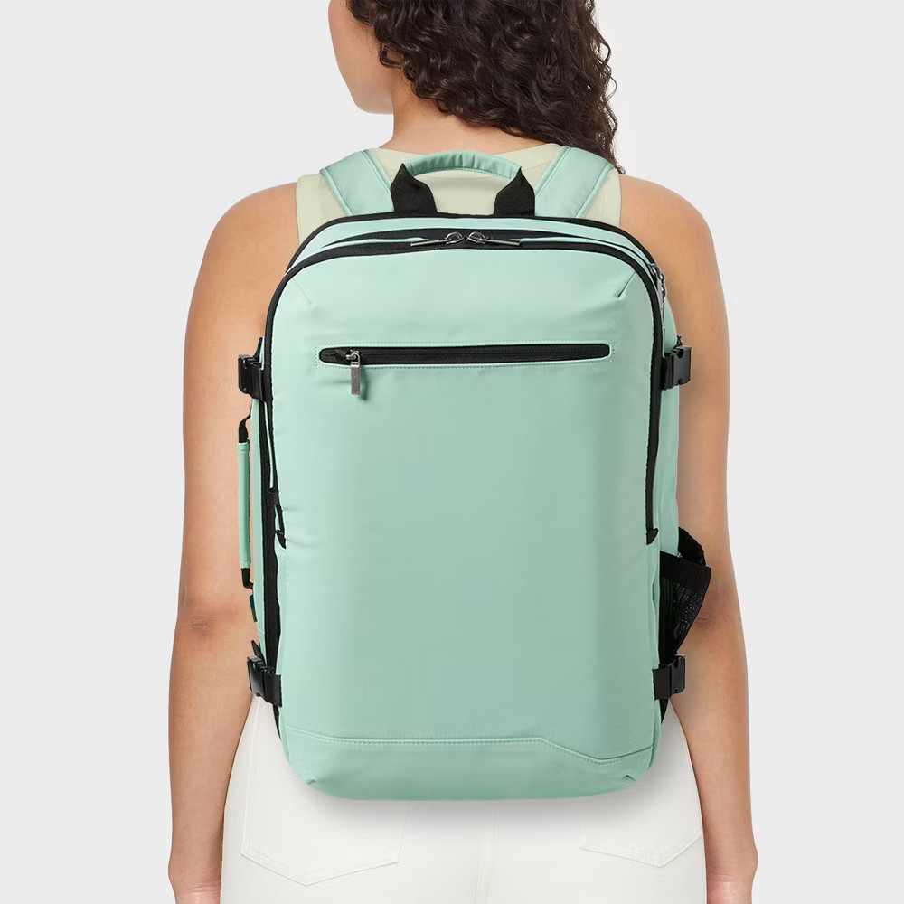 40L Travel Backpack with Expansion – Open Story Sage Green