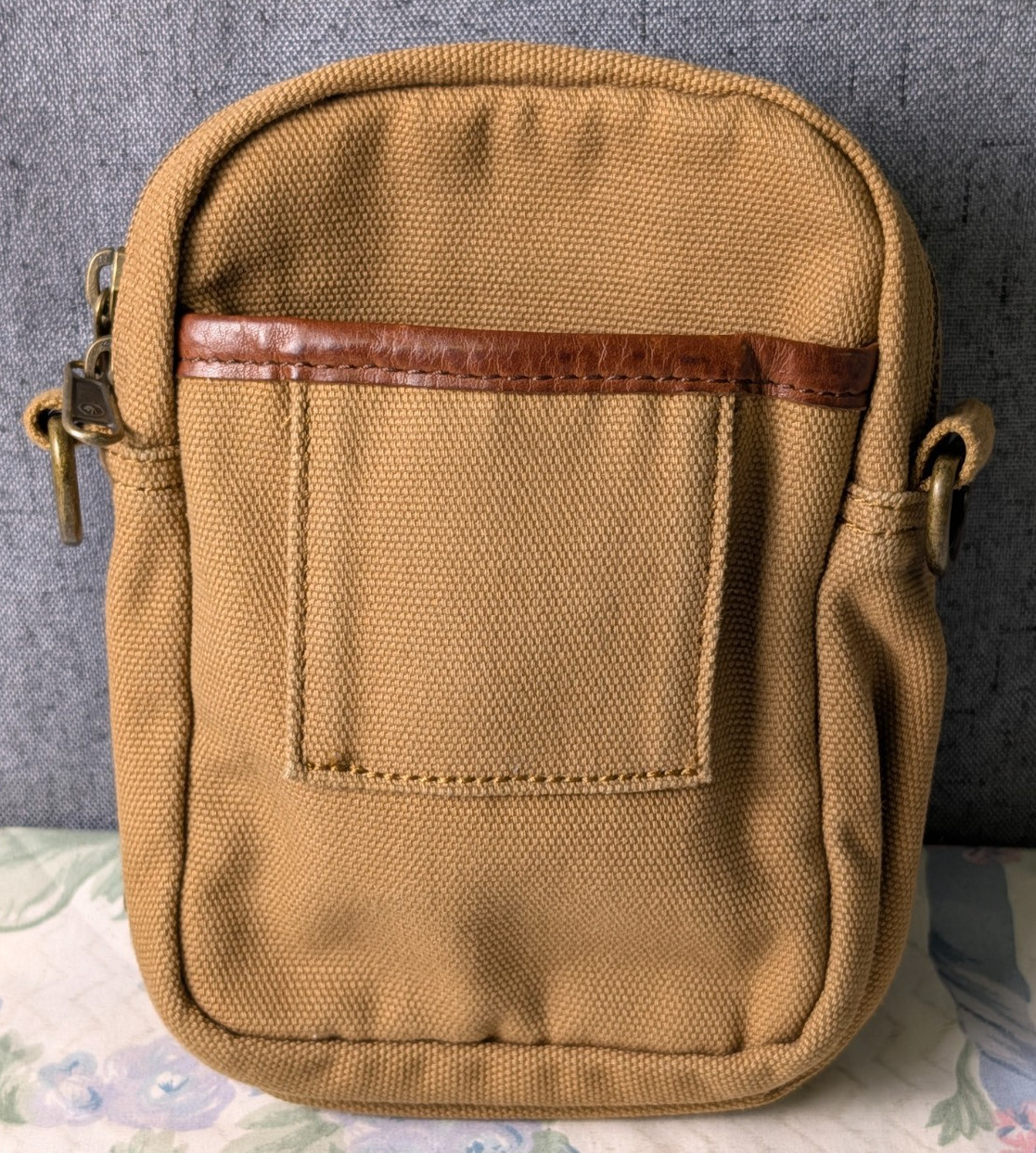 Duluth Trading Company Men’s 8″ Canvas Brown Travel Organizer Belt Pouch Bag
