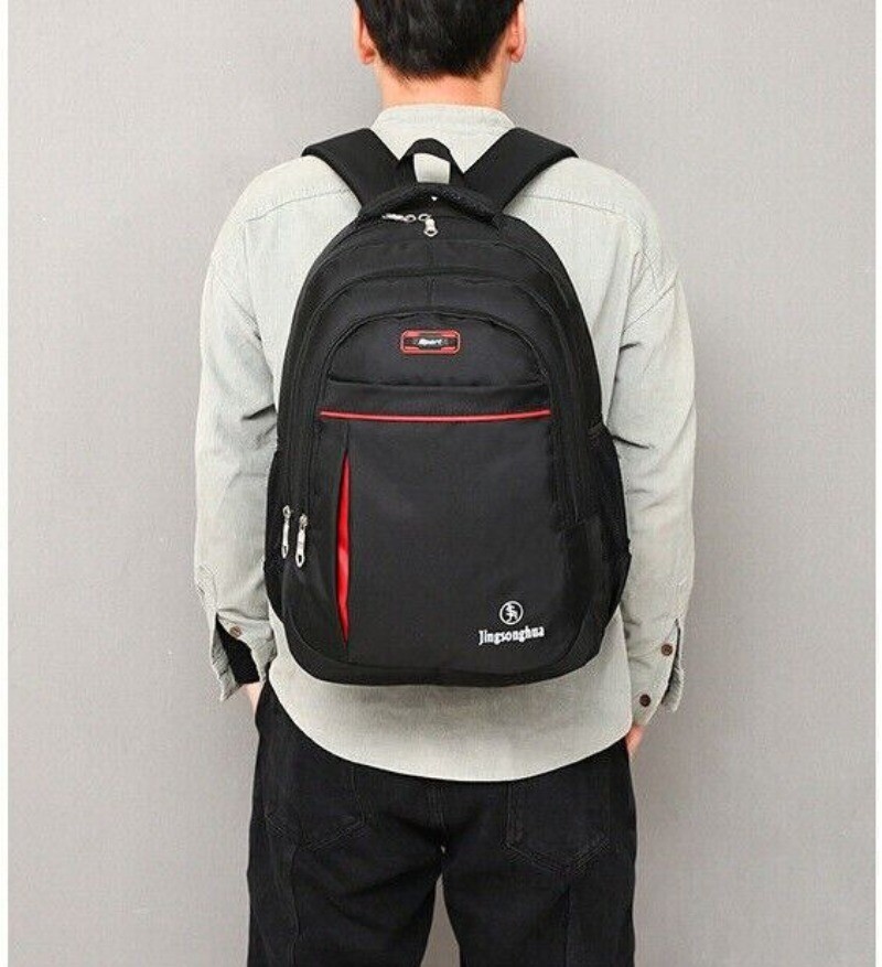 Men’s Waterproof Backpack Laptop Bag for Work Travel School USB Charging Port