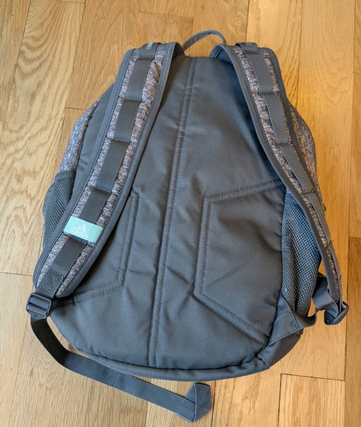 Adidas Excel 6 Backpack Jersey Onix Grey Fits 15″ Laptop Loadspring Straps