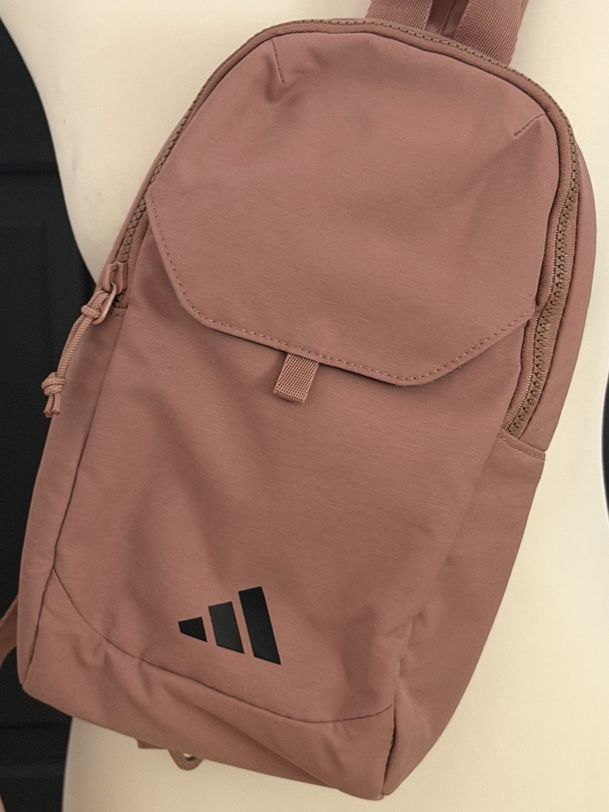 Adidas Essentials Sling Crossbody Bag Pink Adjustable Strap Compact Travel