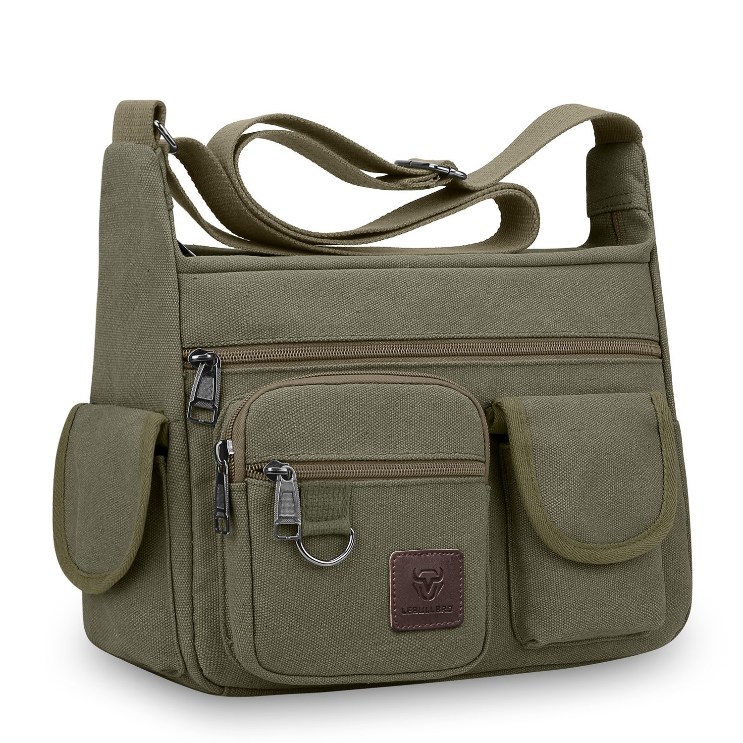 Messenger Bag Canvas Sling Bag Vintage Crossbody Shoulder Bag Military Satchel V