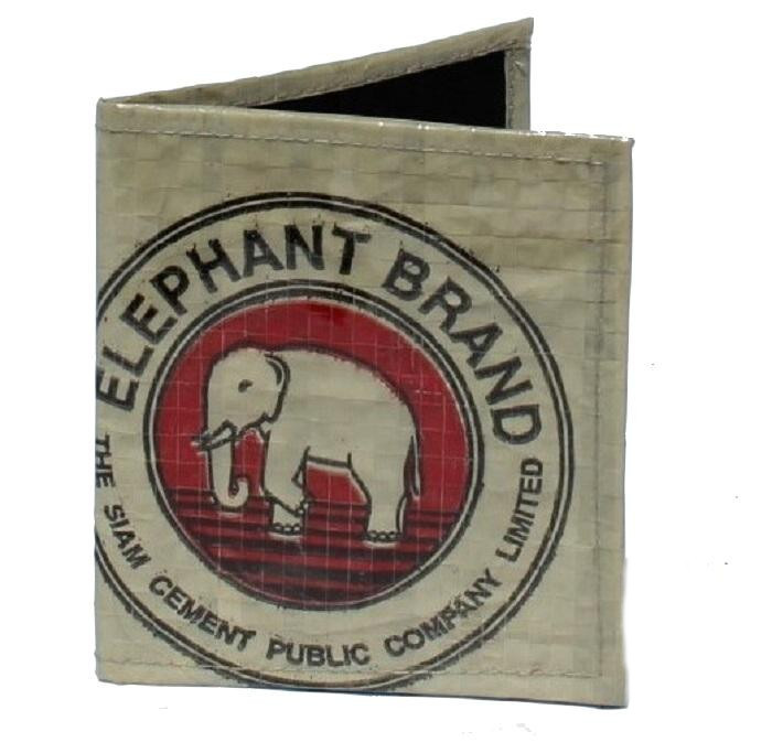 Elephant Brand Recycled Credit Card Folio made from Cement Bags in Cambodia
