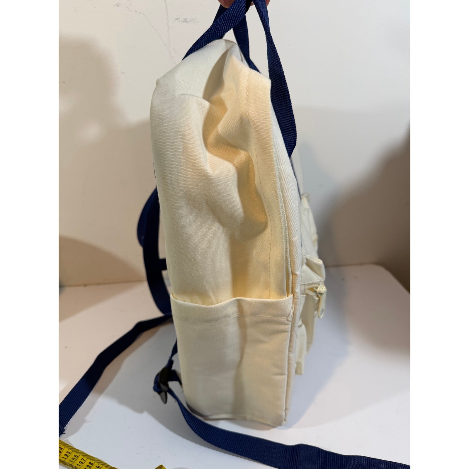Aldi Gear 2023 Backpack with Laptop Pocket – Fall – Cream with Navy Trim