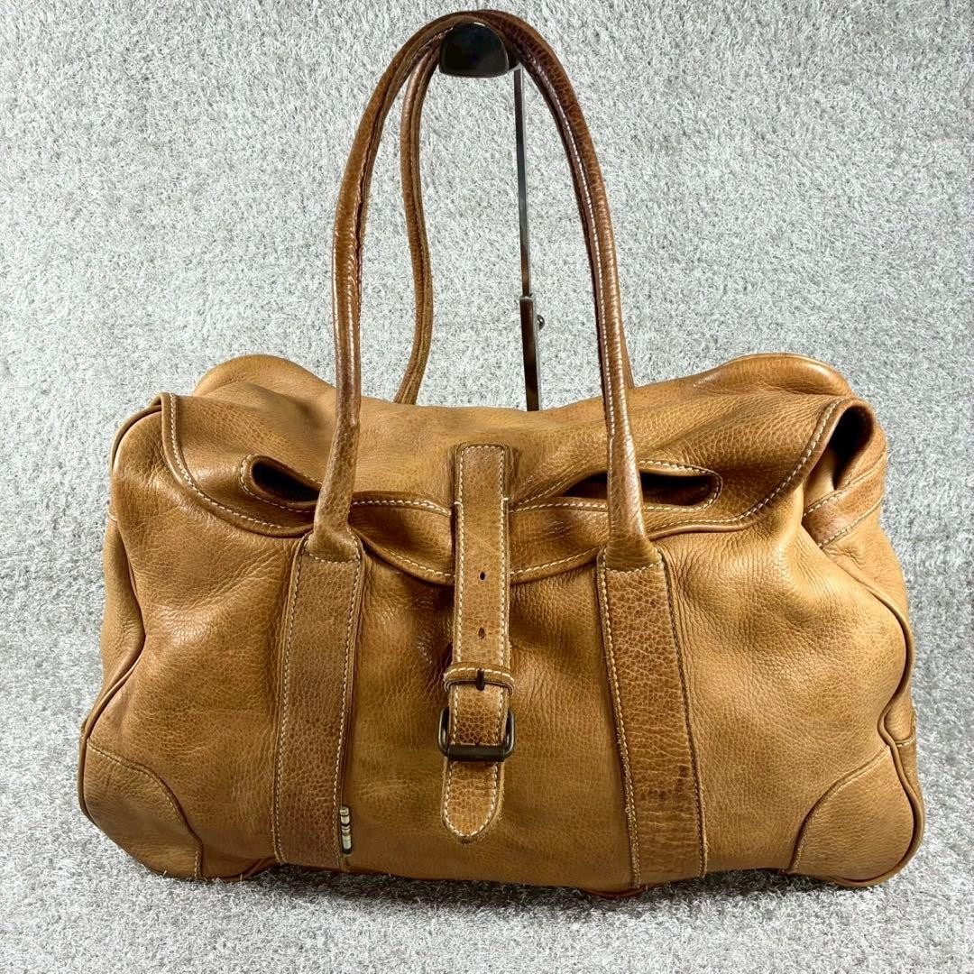 Paul Smith Vintage All Leather Boston Bag Brown Leather Tote 32cm x 50cm
