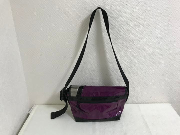 Masterpiece Nylon Shoulder Messenger Bag Purple Unisex 9.84×7.87×5.51 inches