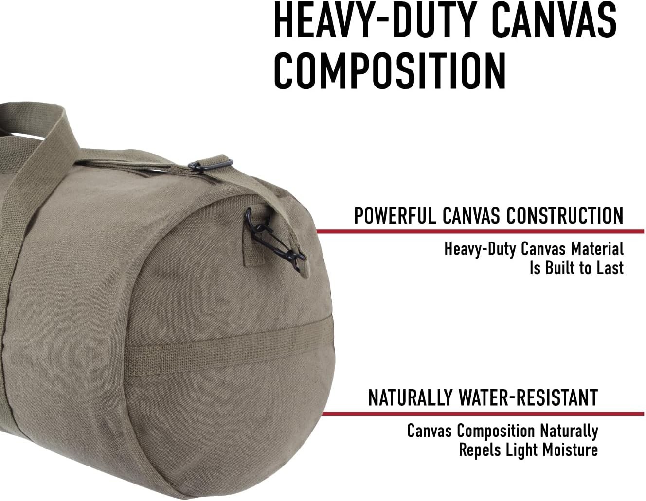 24″ Heavy-Duty Canvas Shoulder Duffle Bag – Rugged Travel Gym Gear Equipment Bag
