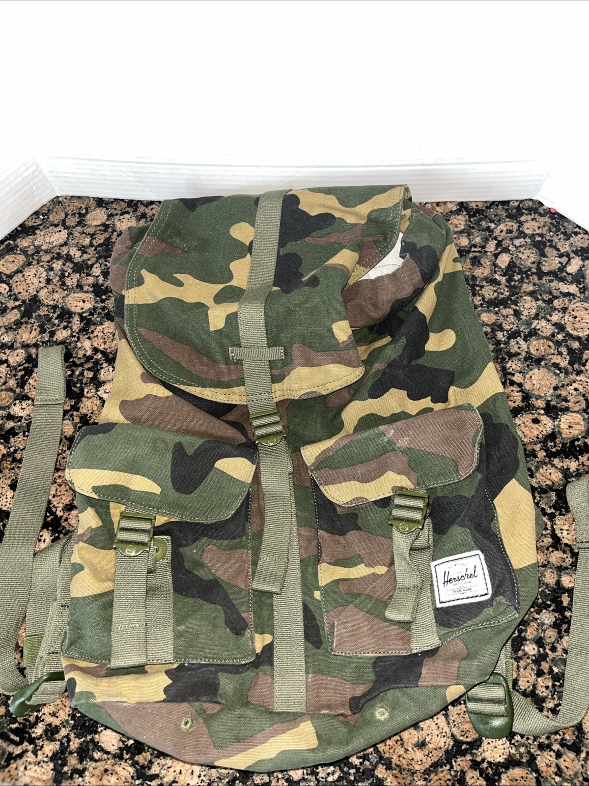 HERSCHEL SUPPLY CO Unisex CAMO Backpack 20.5L Camouflage Brown Green 17 X 13″
